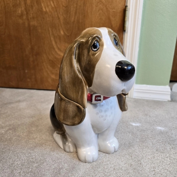 The Pioneer Woman Stoneware Cookie Jar Charlie Basset Hound Ceramic Dog Treat - Picture 2 of 6